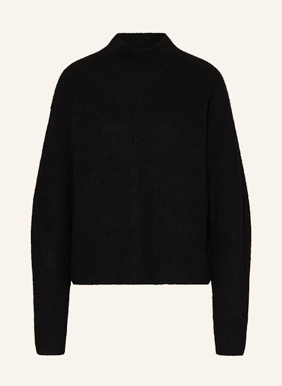 BOSS Sweter FLONDASSY z dodatkiem alpaki CZARNY