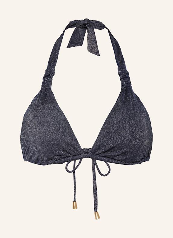 SEAFOLLY Triangel-Bikini-Top POOLSIDE mit Glitzergarn DUNKELBLAU