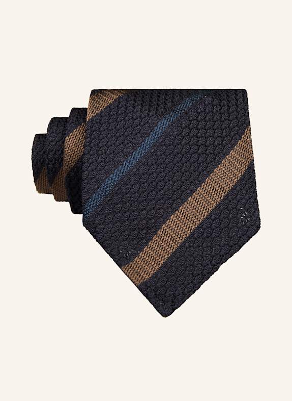 FINAMORE 1925 Tie DARK BLUE / TAUPE / BLUE