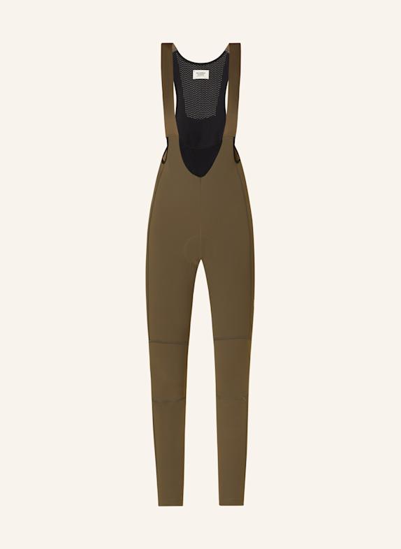 PAS NORMAL STUDIOS Softshell-Radhose MECHANISM mit Trägern und gepolstertem Einsatz KHAKI