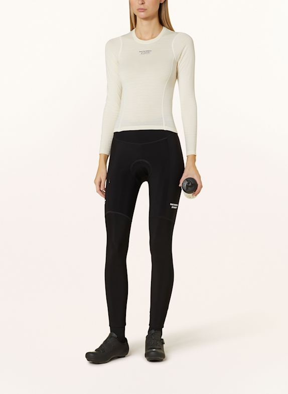 PAS NORMAL STUDIOS ESSENTIAL THERMAL" softshell cycling shorts with padded insert BLACK