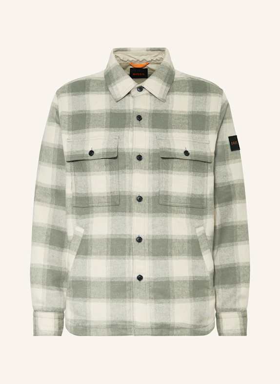 BOSS striped edge hoodie CREAM/ GRAY