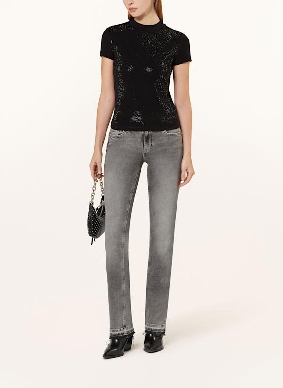 GUESS T-shirt avec pierres décoratives NOIR