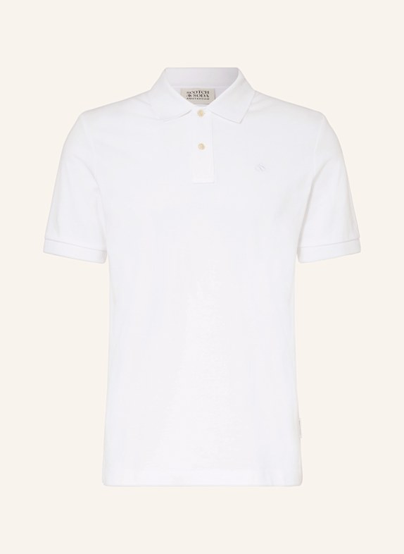SCOTCH & SODA Pique-Poloshirt WEISS