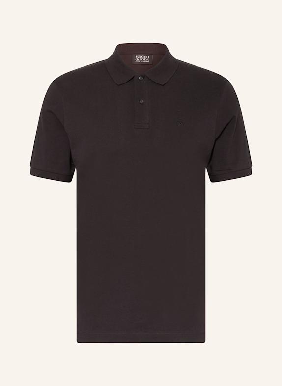 SCOTCH & SODA Pique-Poloshirt SCHWARZ
