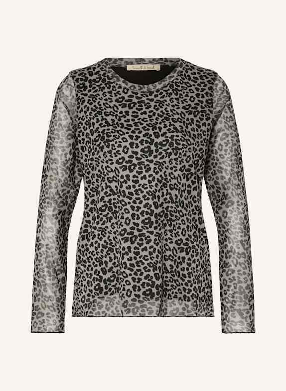 Smith & Soul Longsleeve aus Mesh TAUPE/ SCHWARZ