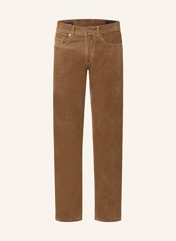 pierre cardin Spodnie sztruksowe LAVAL regular fit 9112 Desert Taupe