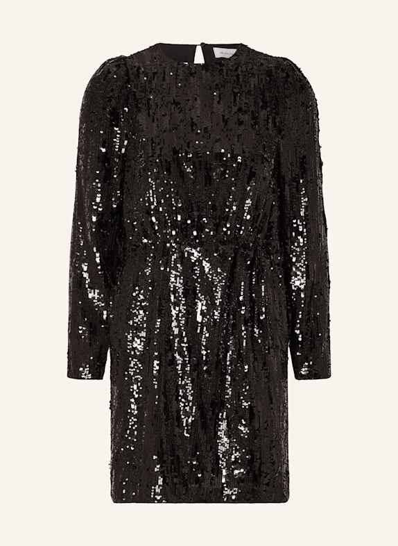 SELECTED Femme Cocktailkleid mit Pailletten SCHWARZ