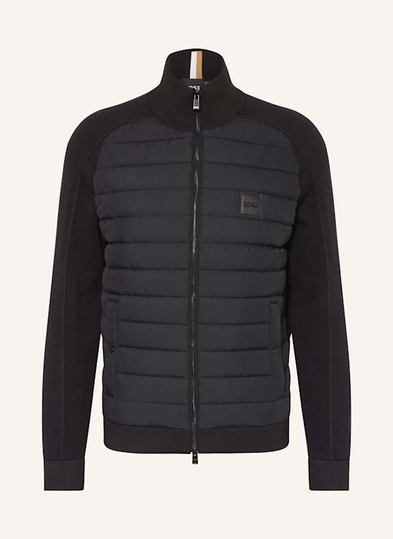 BOSS Blouson ESFERO im Materialmix SCHWARZ