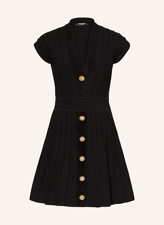 BALMAIN Strickkleid SCHWARZ