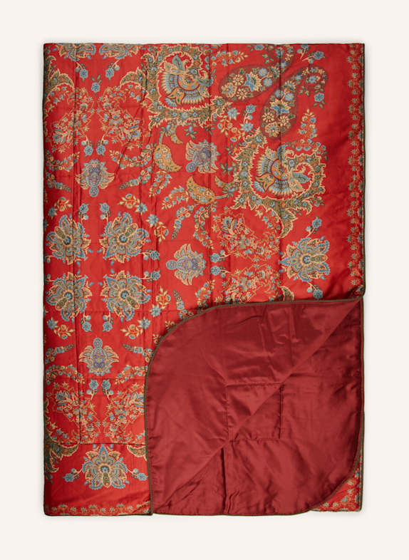 ETRO Home Tagesdecke ROT/ BLAUGRAU