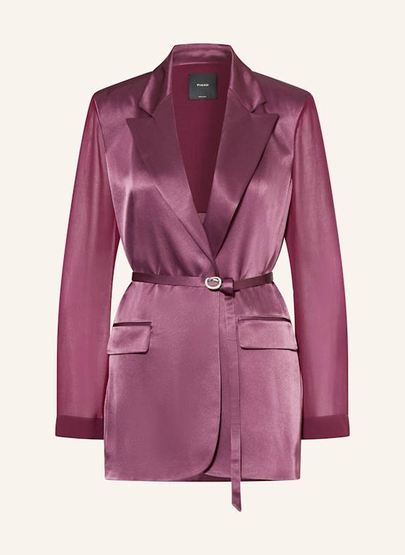 PINKO Longblazer aus Satin DUNKELLILA