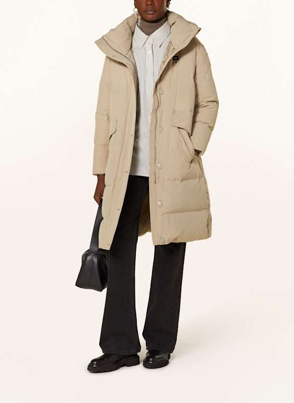 Blauer Daunenmantel LUCY BEIGE