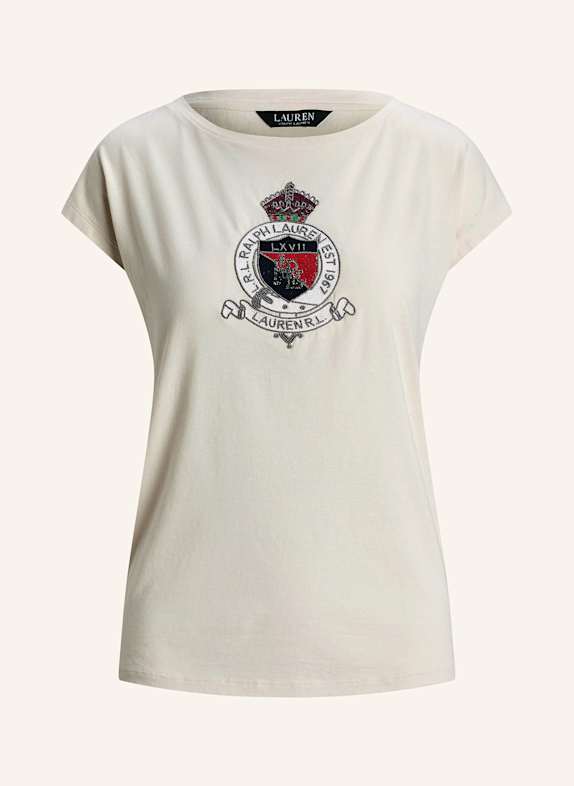 LAUREN RALPH LAUREN T-Shirt CREME/ DUNKELBLAU/ ROT
