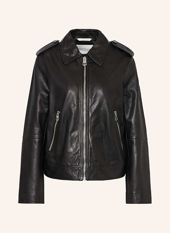 Marc O'Polo Lederjacke SCHWARZ