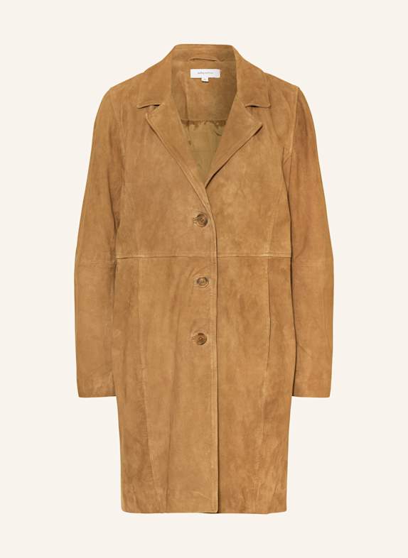 darling harbour Ledermantel COGNAC