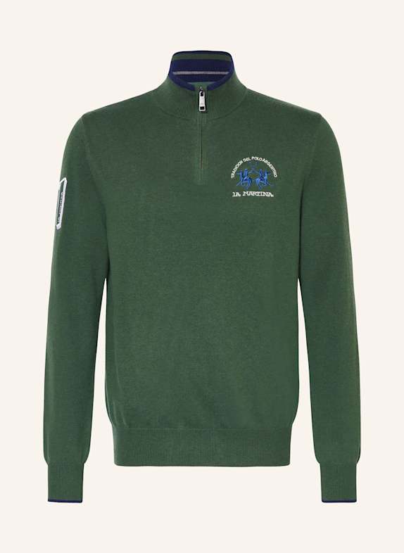 LA MARTINA Half-zip sweater GREEN