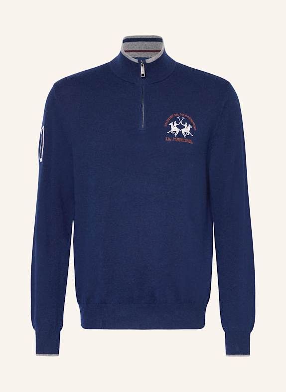 LA MARTINA Half-zip sweater DARK BLUE