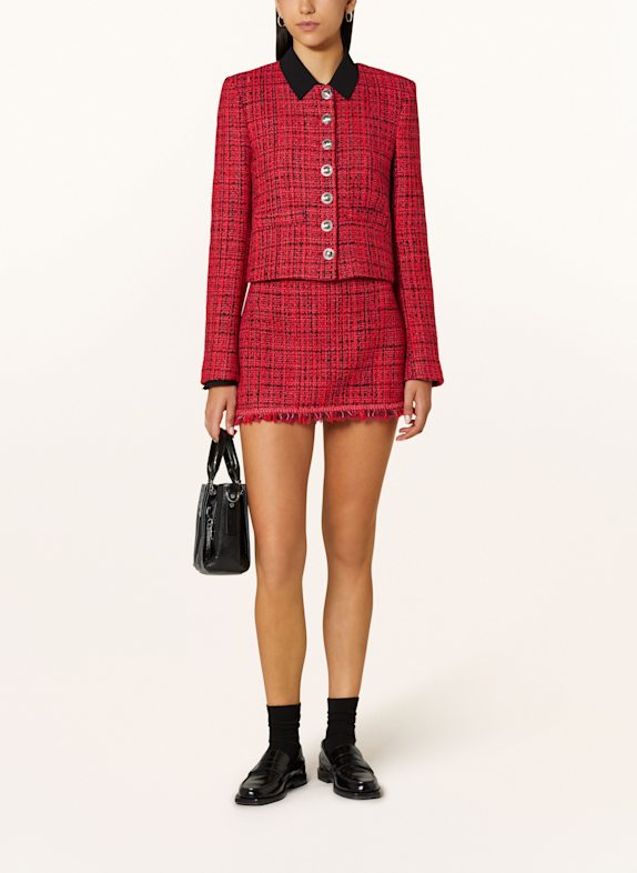 PATRIZIA PEPE Kastenjacke ROT/ SCHWARZ