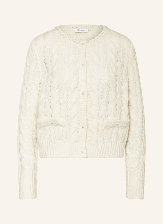Princess GOES HOLLYWOOD Strickjacke mit Schmuckperlen WEISS