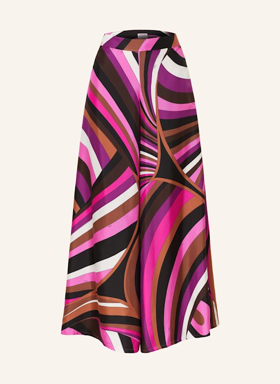 PUCCI Seidenhose SCHWARZ/ LILA/ BRAUN