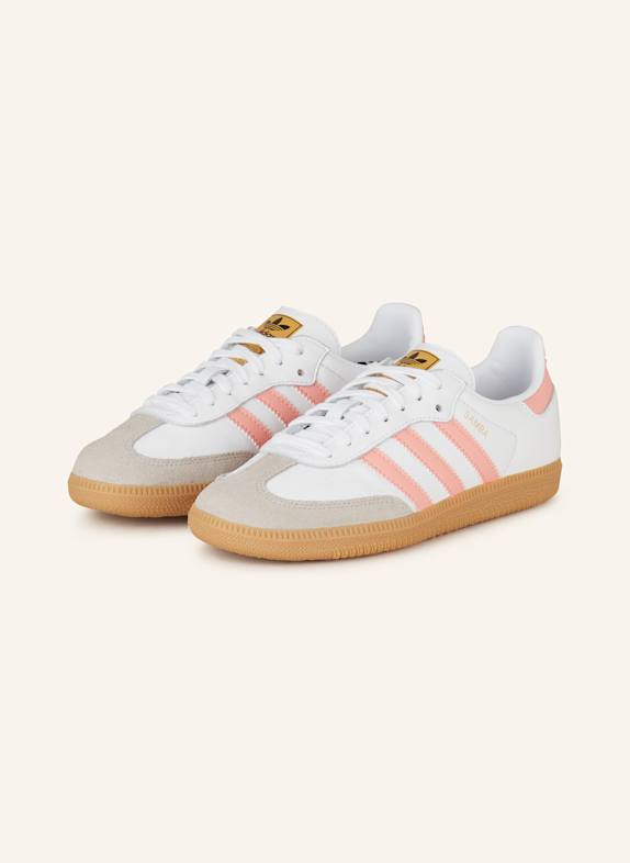 adidas Originals Sneaker SAMBA WEISS/ LACHS/ TAUPE