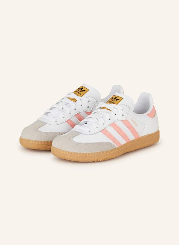 adidas Originals Sneaker SAMBA WEISS/ LACHS/ TAUPE