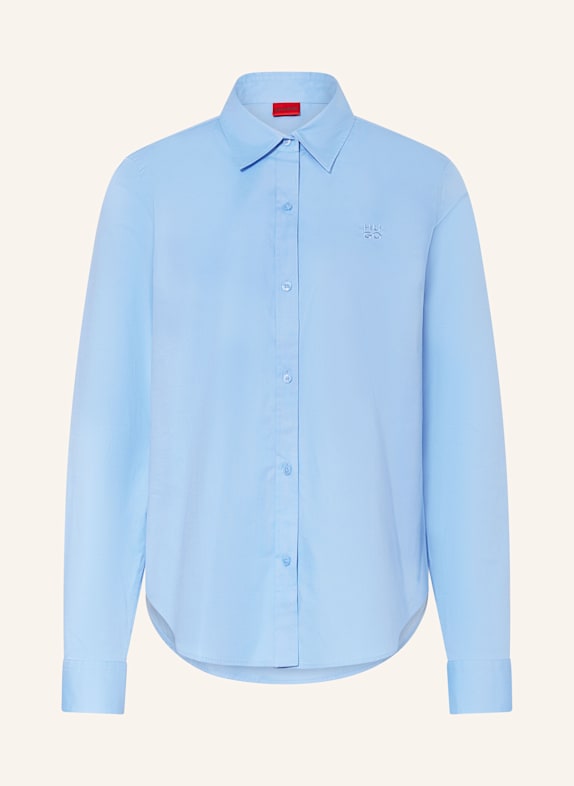 HUGO Hemdbluse THE ESSENTIAL SHIRT HELLBLAU