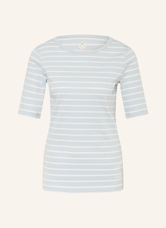 BOGNER Shirt LOUNA with 3/4 sleeve LIGHT BLUE/ WHITE