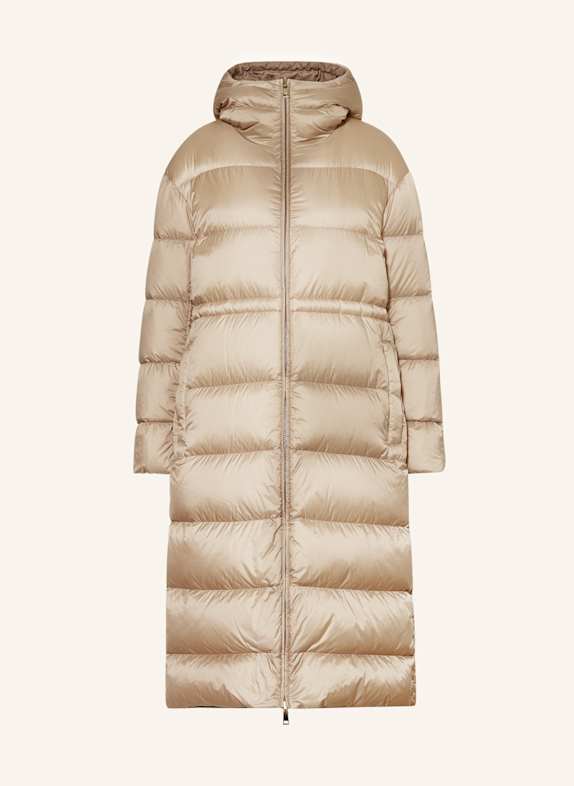 MONCLER Płaszcz puchowy BOULOGNE BRĄZOWY