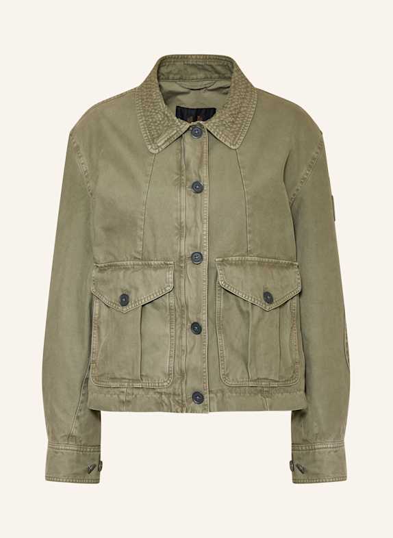 BELSTAFF Cropped field jacket OLIVE