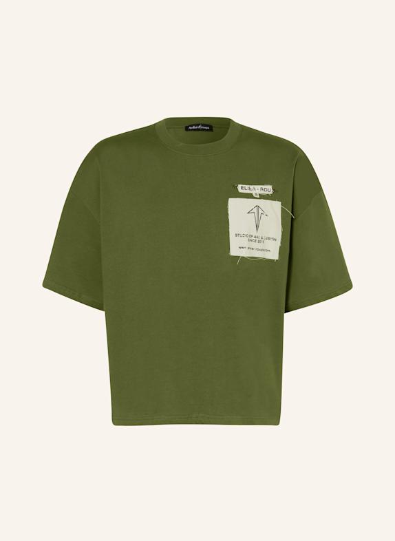 ATELIER D’ROUPA T-shirt PATCHWORK GREEN/ WHITE/ BLACK