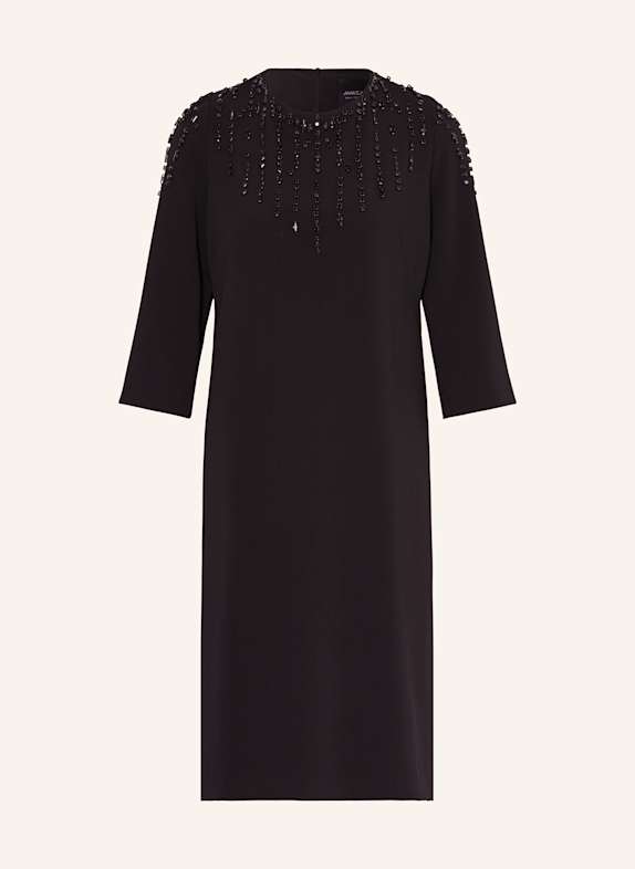 MARC CAIN Kleid mit 3/4-Arm und Schmucksteinen 900 BLACK