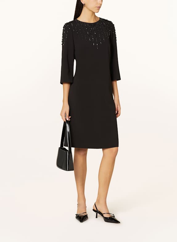 MARC CAIN Kleid mit 3/4-Arm und Schmucksteinen 900 BLACK