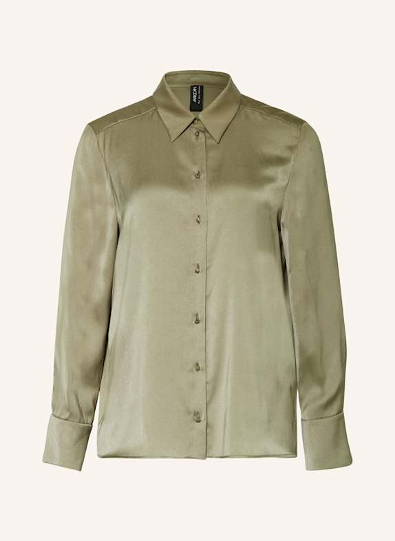 MARC CAIN Hemdbluse aus Satin 581 sage powder
