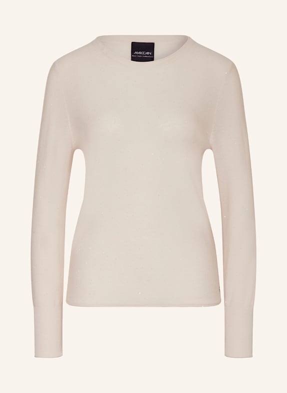 MARC CAIN Pullover mit Pailletten 127 deep pearl