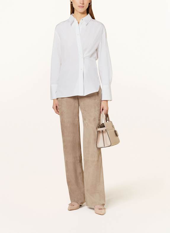 MARC CAIN Hemdbluse mit Schmucksteinen 100 WHITE