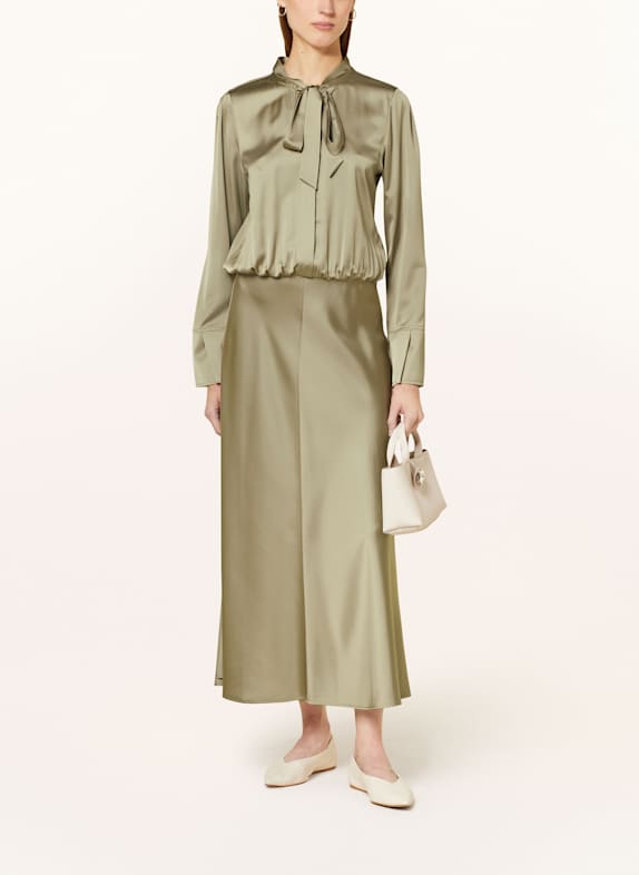 MARC CAIN Satinkleid mit Schluppe 581 sage powder