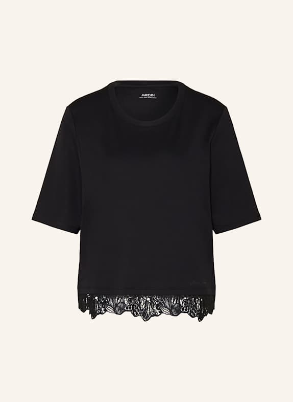 MARC CAIN T-Shirt mit Spitze 900 BLACK
