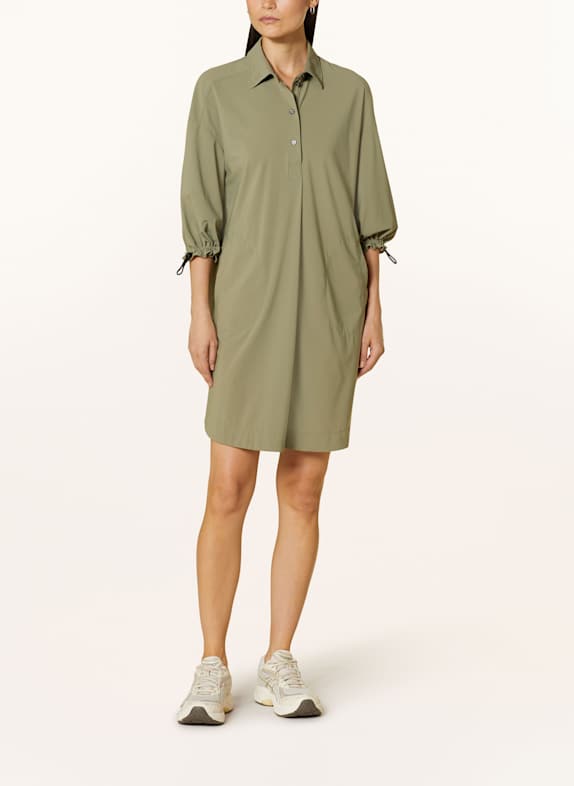 MARC CAIN Polokleid mit 3/4-Arm 593 deep olive green