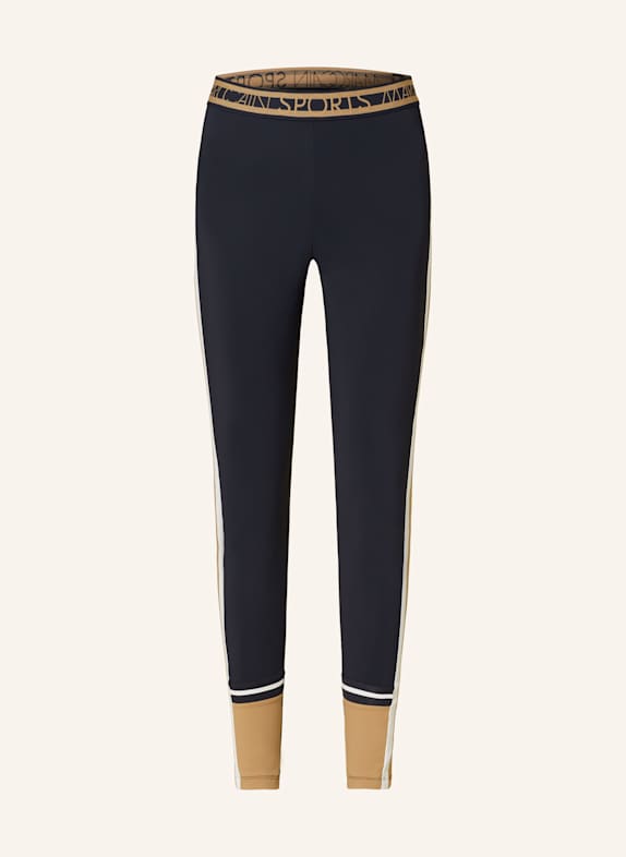MARC CAIN Leggings SANTA FE mit Galonstreifen 394 navy