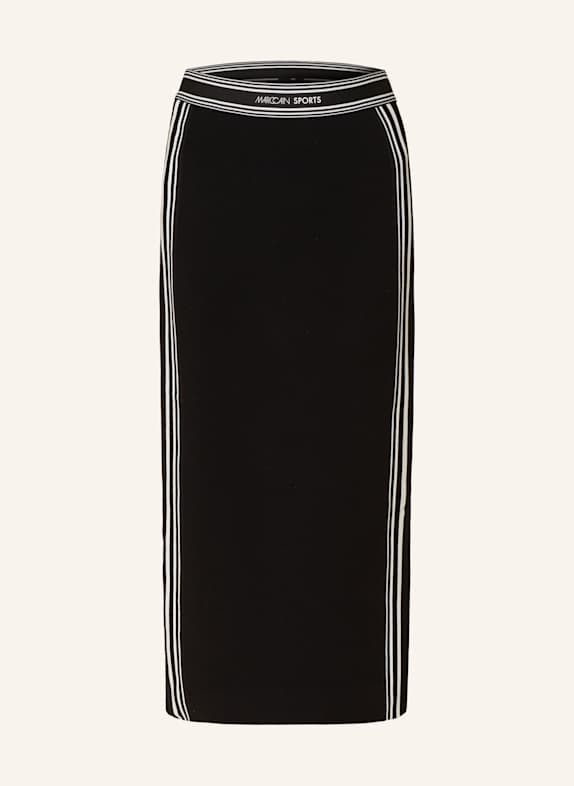 MARC CAIN Sweatrock im Materialmix 910 black and white