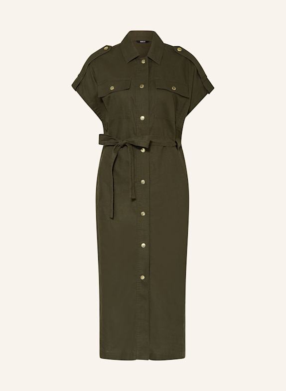 BARBOUR INTERNATIONAL Hemdblusenkleid HARLOW mit Leinen KHAKI