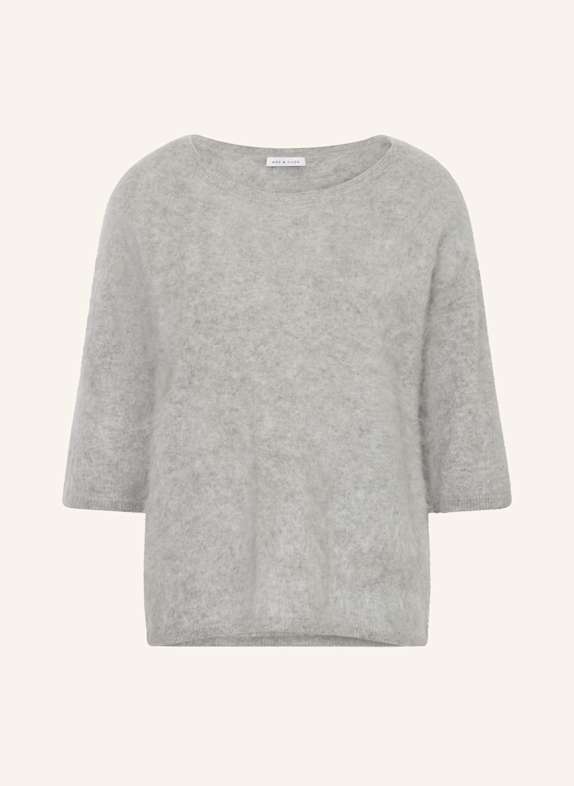 MRS & HUGS Strickshirt aus Cashmere HELLGRAU