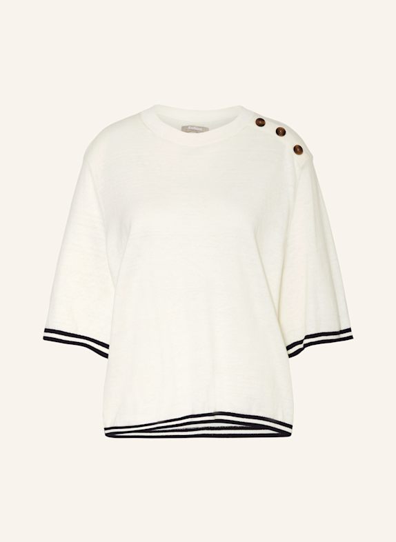 Barbour Pullover GENEVIEVE mit 3/4-Arm ECRU/ DUNKELBLAU