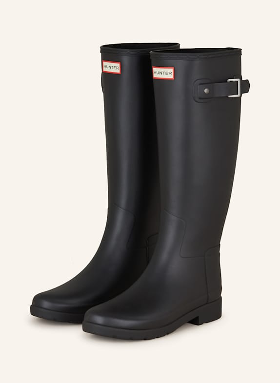HUNTER Gummistiefel REFINED TALL SCHWARZ