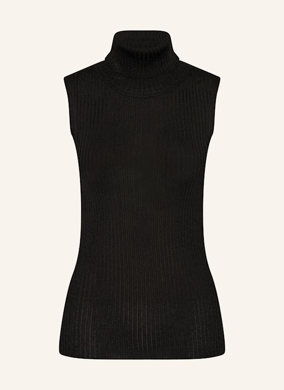 MRS & HUGS Knit top with glitter thread BLACK