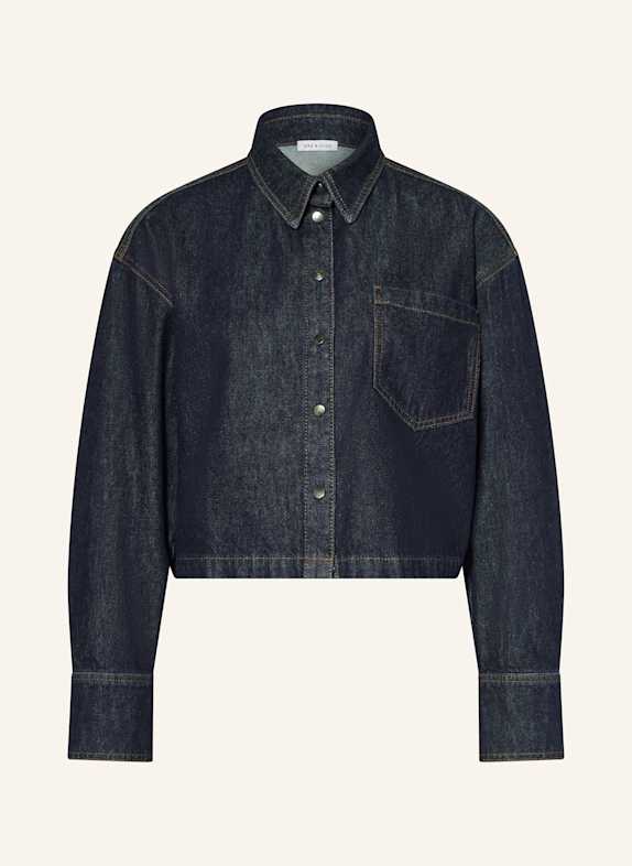 MRS & HUGS Jeansbluse DUNKELBLAU