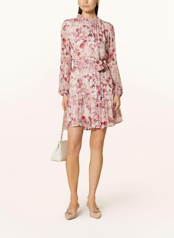 MRS & HUGS Kleid mit Volants HELLROSA/ NEONPINK
