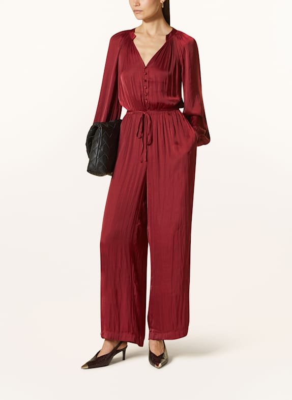 MRS 
HUGS Satin jumpsuit DARK RED